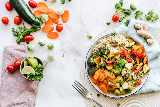 plate of healthy food on a table